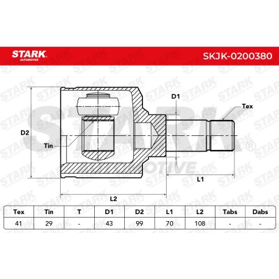 Przegub Stark SKJK-0200380 SKJK-0200380 - foto 5