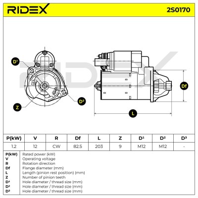 Rozrusznik RIDEX 2S0170 2S0170 - foto 7