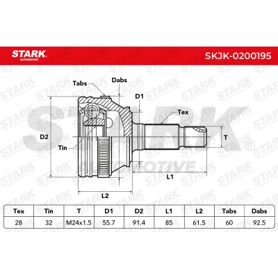 Przegub Stark SKJK-0200195 SKJK-0200195 - foto 6