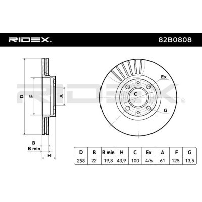 Tarcza hamulcowa RIDEX 82B0808 82B0808 - foto 4