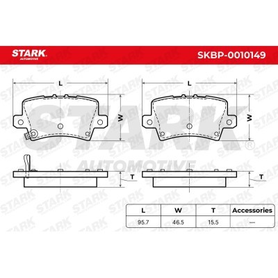Klocki hamulcowe Stark SKBP-0010149 SKBP-0010149 - foto 3