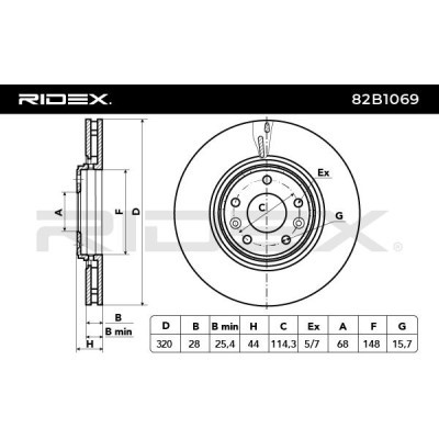 Tarcza hamulcowa RIDEX 82B1069 82B1069 - foto 3