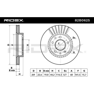 Tarcza hamulcowa RIDEX 82B0625 82B0625 - foto 6