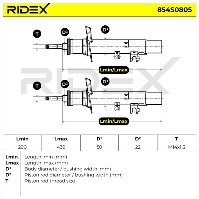 Amortyzator RIDEX 854S0805 854S0805 - foto 4