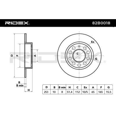 Tarcza hamulcowa RIDEX 82B0018 82B0018 - foto 3