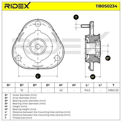 Mocowanie Amortyzatora RIDEX 1180S0234 1180S0234 - foto 5