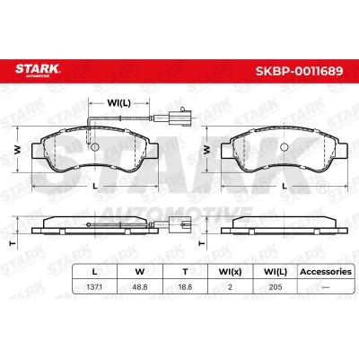 Klocki hamulcowe Stark SKBP-0011689 SKBP-0011689 - foto 6
