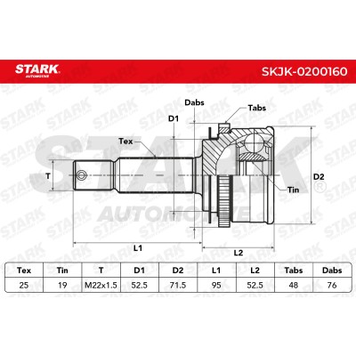 Przegub Stark SKJK-0200160 SKJK-0200160 - foto 4