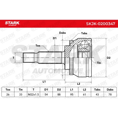 Przegub Stark SKJK-0200347 SKJK-0200347 - foto 5