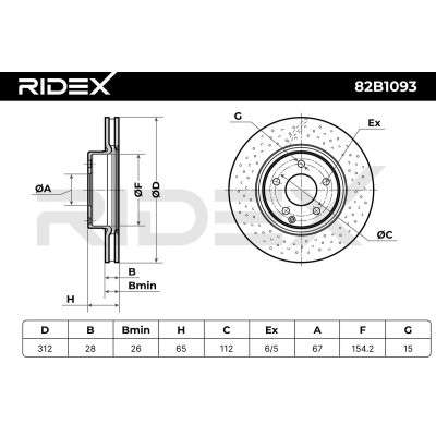 Tarcza hamulcowa RIDEX 82B1093 82B1093 - foto 7