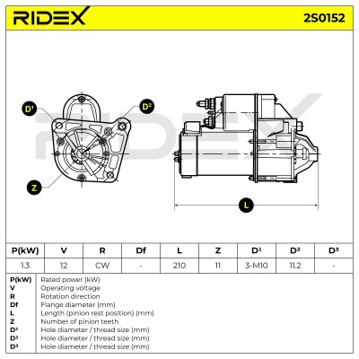 Rozrusznik RIDEX 2S0152 2S0152 - foto 6