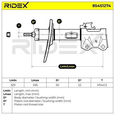Amortyzator RIDEX 854S1274 854S1274 - foto 6