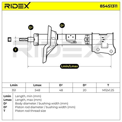 Amortyzator RIDEX 854S1311 854S1311 - foto 8