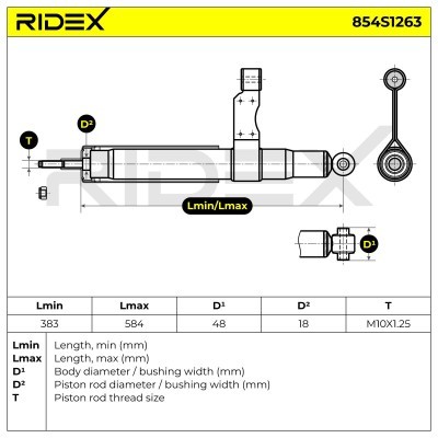 Amortyzator RIDEX 854S1263 854S1263 - foto 5