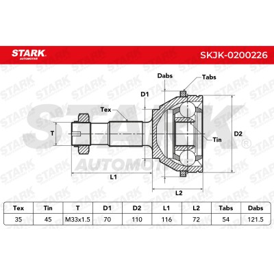 Przegub Stark SKJK-0200226 SKJK-0200226 - foto 5