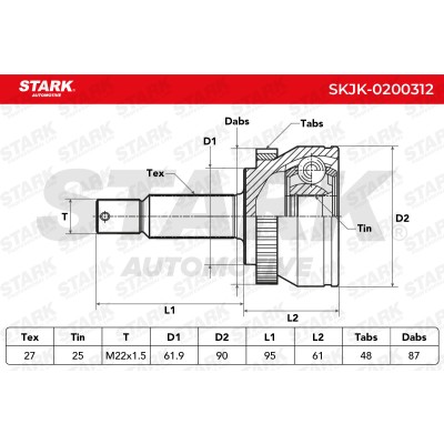 Przegub Stark SKJK-0200312 SKJK-0200312 - foto 4