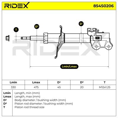 Amortyzator RIDEX 854S0206 854S0206 - foto 8