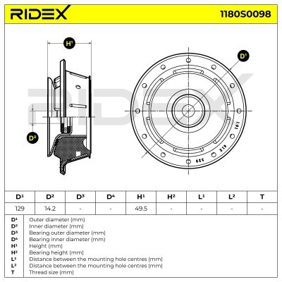 Mocowanie Amortyzatora RIDEX 1180S0098 1180S0098 - foto 5