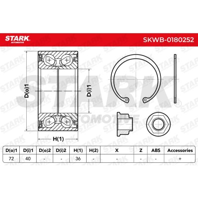 Łożysko Koła Stark SKWB-0180252 SKWB-0180252 - foto 3