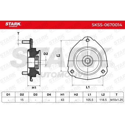 Mocowanie Amortyzatora Stark SKSS-0670014 SKSS-0670014 - foto 6