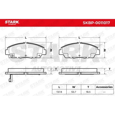 Klocki hamulcowe Stark SKBP-0011017 SKBP-0011017 - foto 3