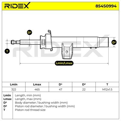 Amortyzator RIDEX 854S0994 854S0994 - foto 8