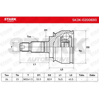 Przegub Stark SKJK-0200693 SKJK-0200693 - foto 4