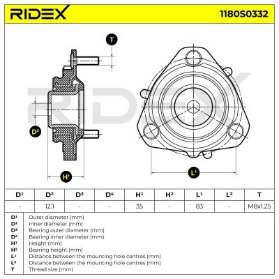 Mocowanie Amortyzatora RIDEX 1180S0332 1180S0332 - foto 5