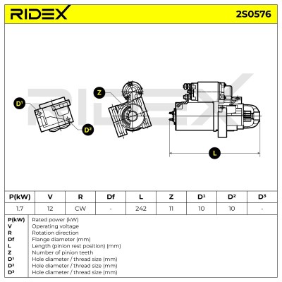Rozrusznik RIDEX 2S0576 2S0576 - foto 6
