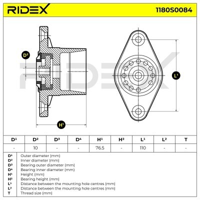 Mocowanie Amortyzatora RIDEX 1180S0084 1180S0084 - foto 5