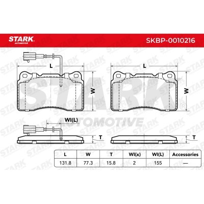 Klocki hamulcowe Stark SKBP-0010216 SKBP-0010216 - foto 3