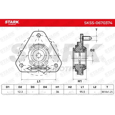 Mocowanie Amortyzatora Stark SKSS-0670374 SKSS-0670374 - foto 5
