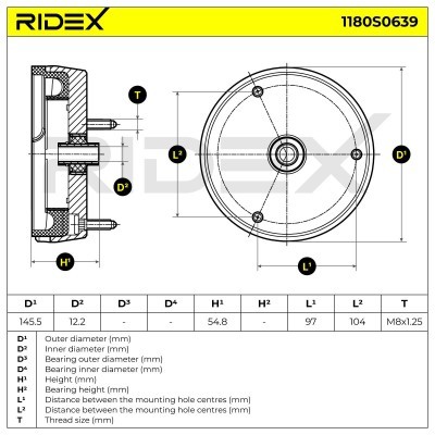Mocowanie Amortyzatora RIDEX 1180S0639 1180S0639 - foto 4