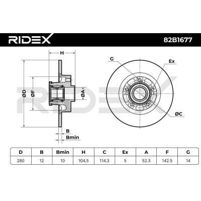 Tarcza hamulcowa RIDEX 82B1677 82B1677 - foto 9