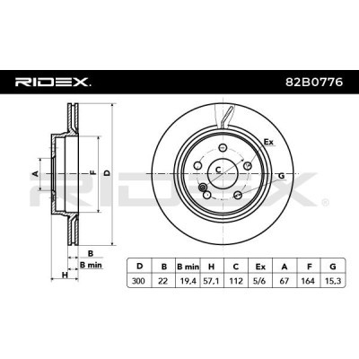 Tarcza hamulcowa RIDEX 82B0776 82B0776 - foto 3