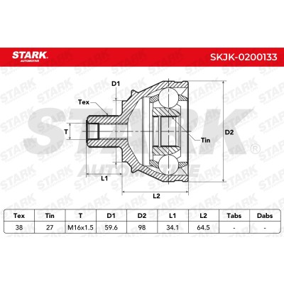 Przegub Stark SKJK-0200133 SKJK-0200133 - foto 5