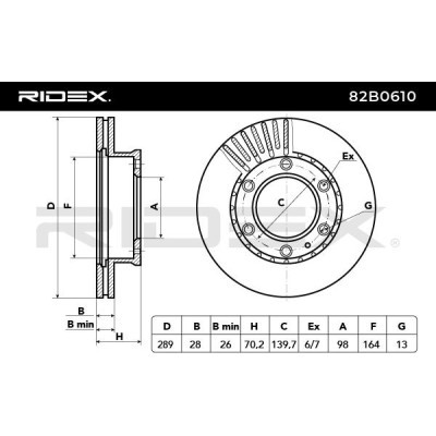 Tarcza hamulcowa RIDEX 82B0610 82B0610 - foto 3