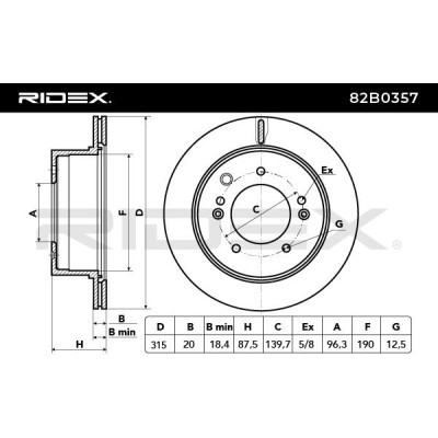 Tarcza hamulcowa RIDEX 82B0357 82B0357 - foto 4
