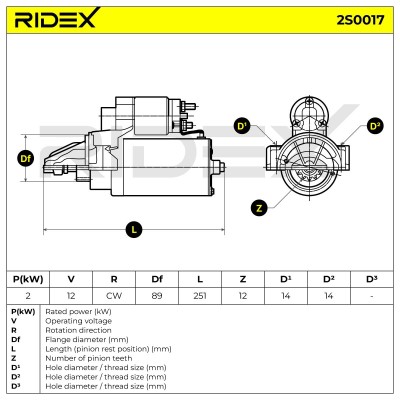 Rozrusznik RIDEX 2S0017 2S0017 - foto 7