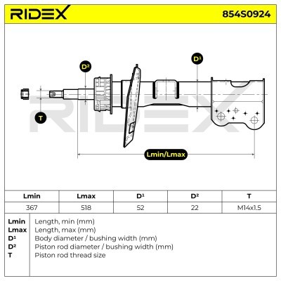 Amortyzator RIDEX 854S0924 854S0924 - foto 6