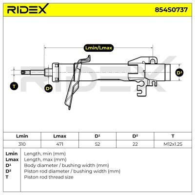 Amortyzator RIDEX 854S0737 854S0737 - foto 8