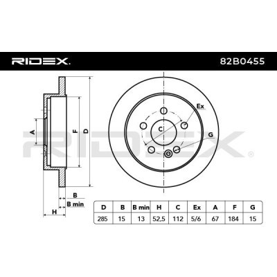 Tarcza hamulcowa RIDEX 82B0455 82B0455 - foto 8
