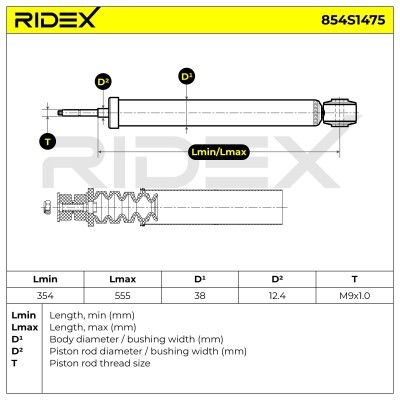 Amortyzator RIDEX 854S1475 854S1475 - foto 7