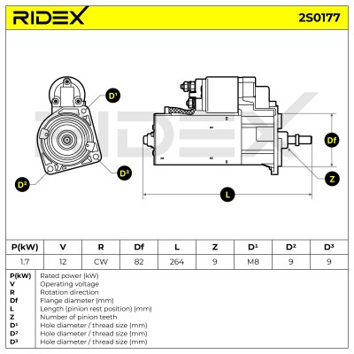 Rozrusznik RIDEX 2S0177 2S0177 - foto 7