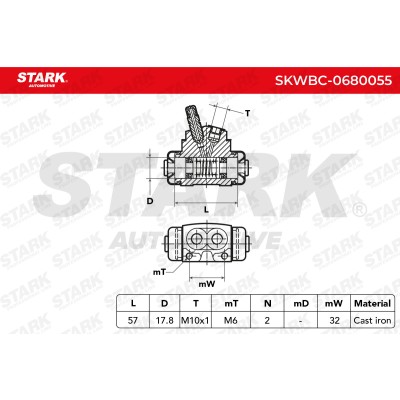 Cylinderek hamulcowy Stark SKWBC-0680055 SKWBC-0680055 - foto 8