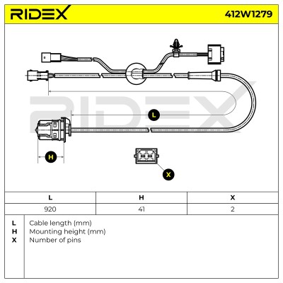 Czujnik ABS RIDEX 412W1279 412W1279 - foto 6
