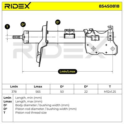 Amortyzator RIDEX 854S0818 854S0818 - foto 8