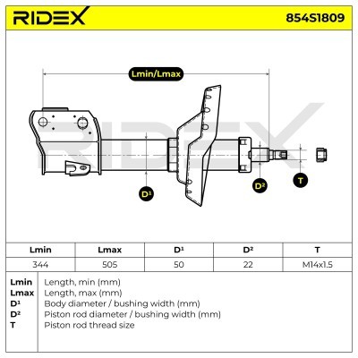 Amortyzator RIDEX 854S1809 854S1809 - foto 5