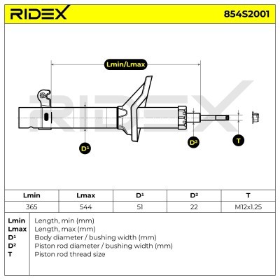 Amortyzator RIDEX 854S2001 854S2001 - foto 8