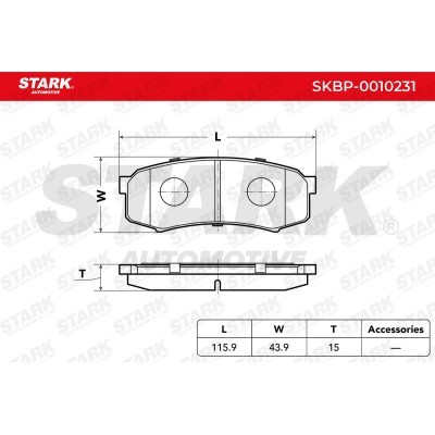 Klocki hamulcowe Stark SKBP-0010231 SKBP-0010231 - foto 3